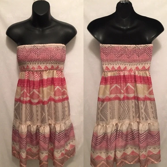 Pink Strapless Dress - Picture 2 of 3